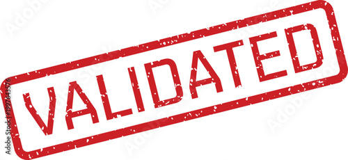 Red 'validated' stamp illustration
