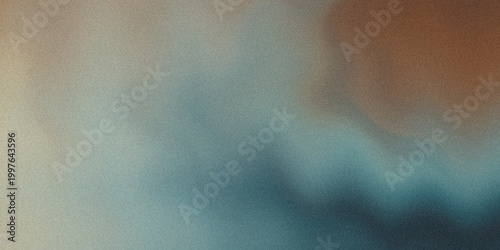 Schilderij op canvas Blue and brown gradient background with artistic texture