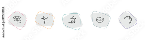 Bild auf Leinwand culture outline icon set