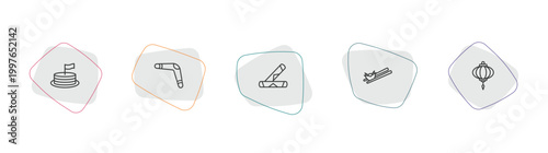 Tableau sur toile cultures outline icon set