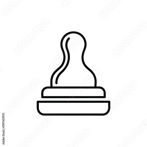 Simple line drawing of a chess pawn piece