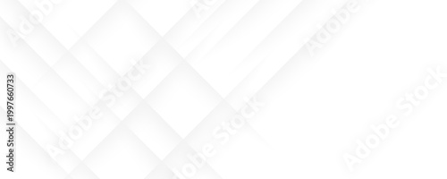 Tableau sur toile Abstract White and Grey Background with Modern Geometric Diagonal Lines and Subt