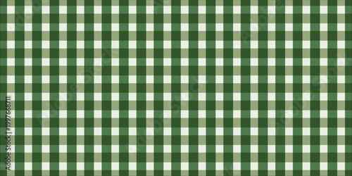 Green and white checkered pattern textile background design