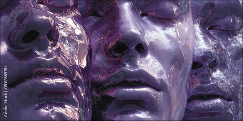 Surreal Magazine Visual Exploring Subconscious and Illusion with Copper Light and Distorted Faces