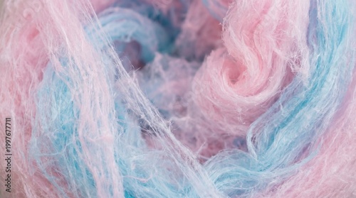 Cotton candy swirls in pink and blue hues sweetly blend
