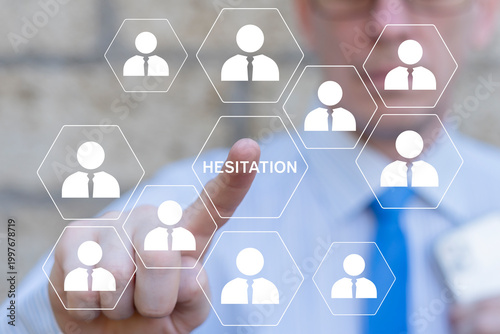 Tableau sur toile Concept of hesitation