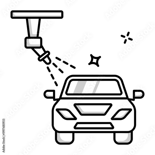 A solid style icon showing a car paint