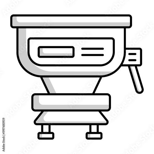 A solidar style icon of a grinding machine