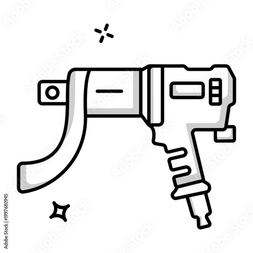 A solidar icon depicting a pneumatic torque