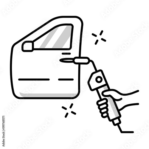 solid style icon of welding machine