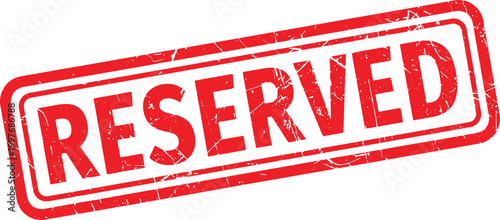 RESERVED red rubber stamp text