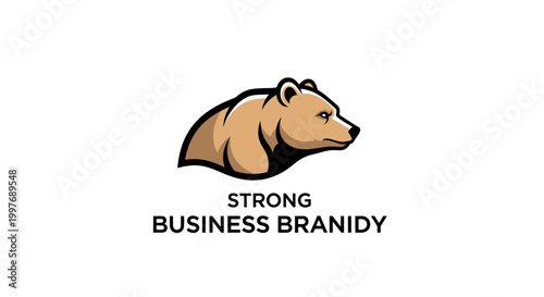 A stylized logo featuring a brown bear's head above the text "STRONG BUSINESS BRANDY".