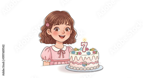 girl with birthday cake