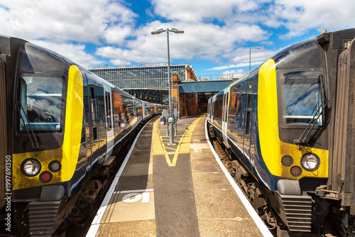 Trains at Bournemouth railway station, Bournemouth, England, United Kingdom