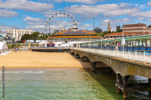 Bournemouth Pier and Ferris wheel in Bournemouth, UK