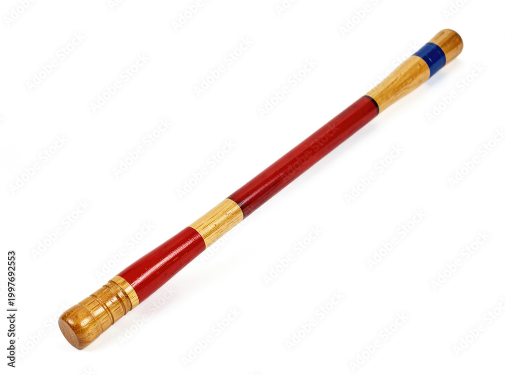 Fototapeta premium Baseball bat with wooden handle placed on a white background