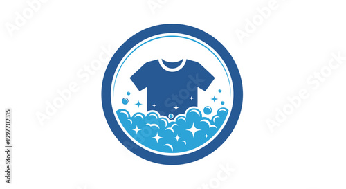 Laundry service logo with t-shirt.