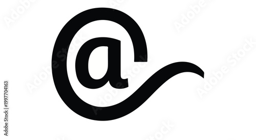 Stylized email at symbol icon for social media handles and digital contact