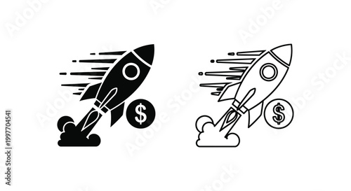 Launch Your Crypto & Bitcoin Investment Success Vector