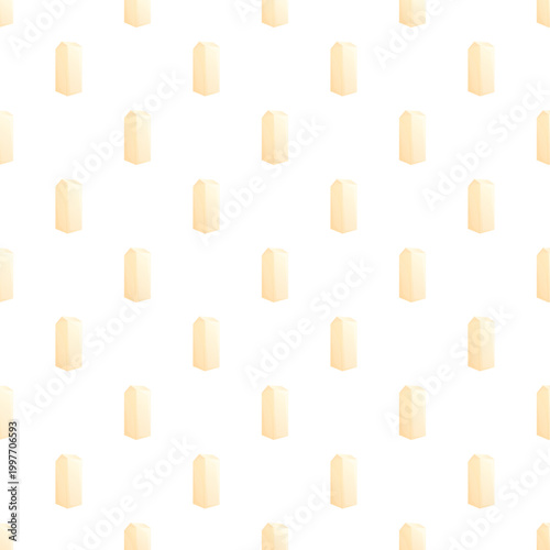 Seamless pattern featuring repeated milk or juice cartons