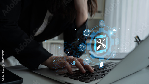 Bild auf Leinwand Global IT support and technical maintenance services