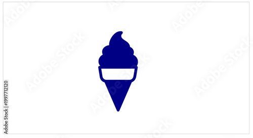Summer food line icon. Cold ice cream and sweet treat outline symbol
