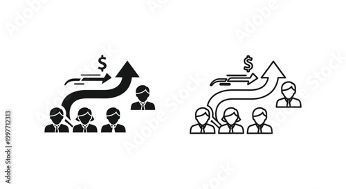 Investment Growth & Wealth Management Strategies Vector