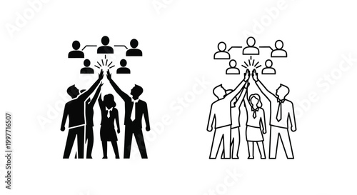 Teamwork Leadership Hierarchy Visual Guide Vector