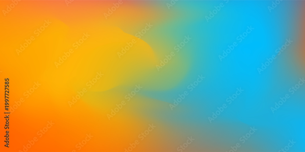 Naklejka premium Abstract vibrant mesh gradient background with smooth transitions of orange, yellow, and blue tones. desain , vector