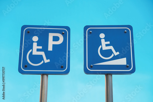 International Symbol of Access parking sign for disabled persons