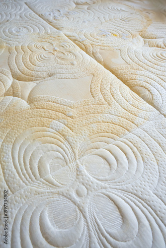 a mattress full of urine stains