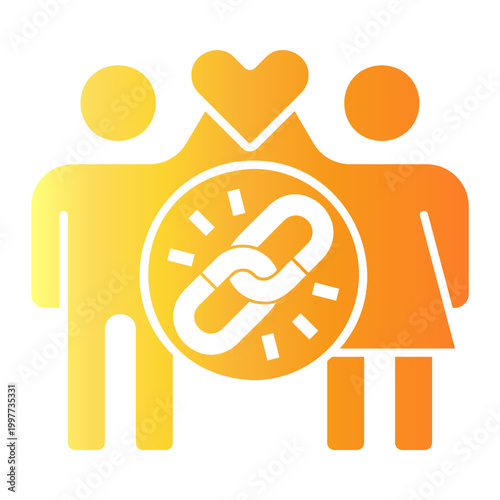 relationship Gradient icon
