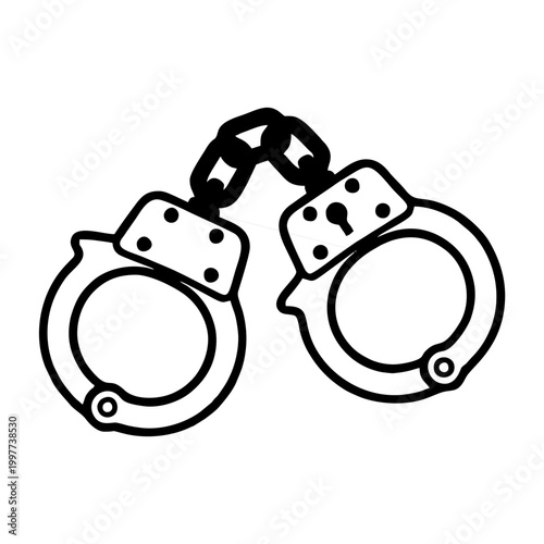 Illustration of Handcuffs.
