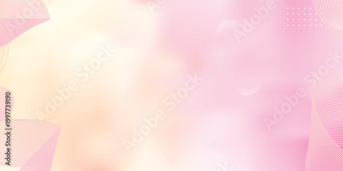 Soft Pink and Peach Abstract Gradient Background with Elegant Wavy Lines.Vector Illustration Eps 10