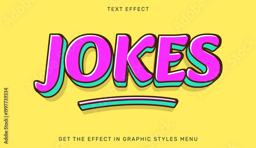 Colorful playful text effect illustration with vibrant typography and fun mood vector illustration.
Bright, bold typography with a humorous vibe, ideal for marketing, advertising, or entertainment con