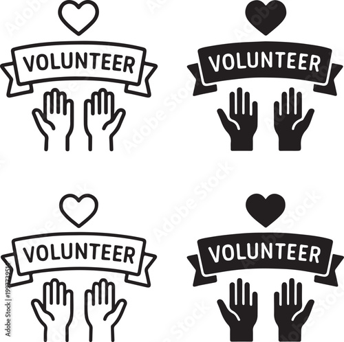 Volunteer Community Support Banner, volunteer community support banner icon, volunteer community support banner vector, charity event, social help, nonprofit campaign, community design