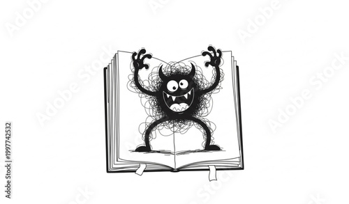 Black and white dome structure vector illustration with rocky terrain for architectural and landscape design