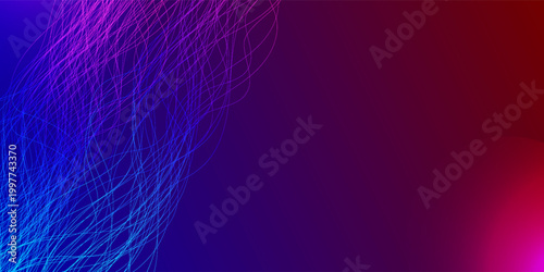 Abstract flowing lines wave background with blue and red gradient technology design. Creative element design in vetor illustration