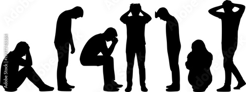 People Are Depressed Or Frustrated Silhouettes

