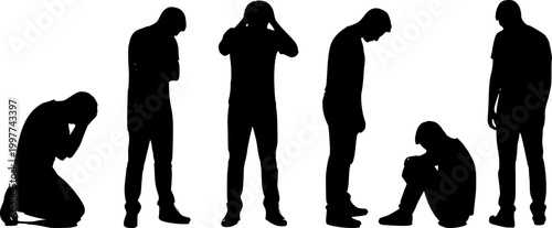People Are Depressed Or Frustrated Silhouettes
