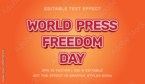 Colorful vector illustration celebrating World Press Freedom Day with bold text and vibrant background.
A vivid vector graphic featuring bold text for World Press Freedom Day, suitable for campaigns, 