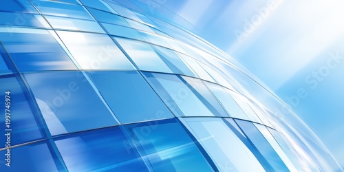 Modern Blue Glass Architecture | Future Technology Business Concept