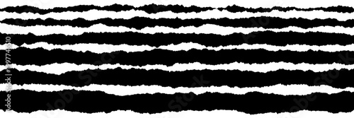 Black and White Stripes with Torn Paper Texture for Design and Crafting Projects