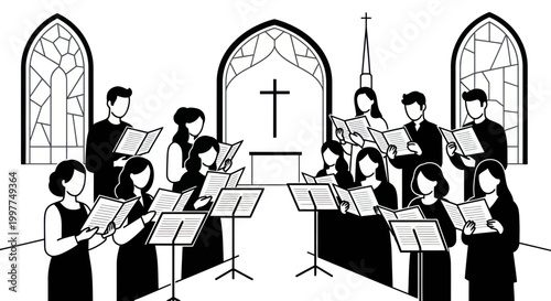 Choir Singing in Church: A Lively Performance