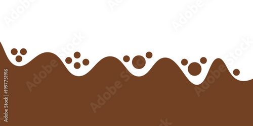 melting chocolate background. flowing dark chocolate. wavy liquid chocolate background for banner or packaging design. fluid choco background. abstract wavy layered background. brown color.