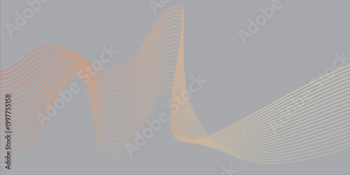 Abstract white glowing geometric lines on gray background. Modern shiny blue circle lines pattern. Futuristic technology concept. Suit for cover, poster modern