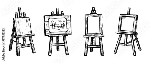 easel , chalk texture vector set