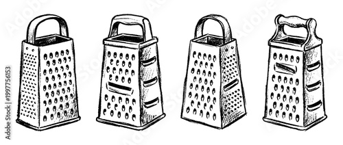 grater , chalk texture vector set