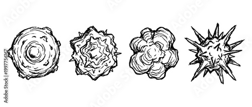 hailstone , chalk texture vector set