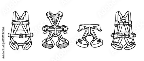 harness , chalk texture vector set